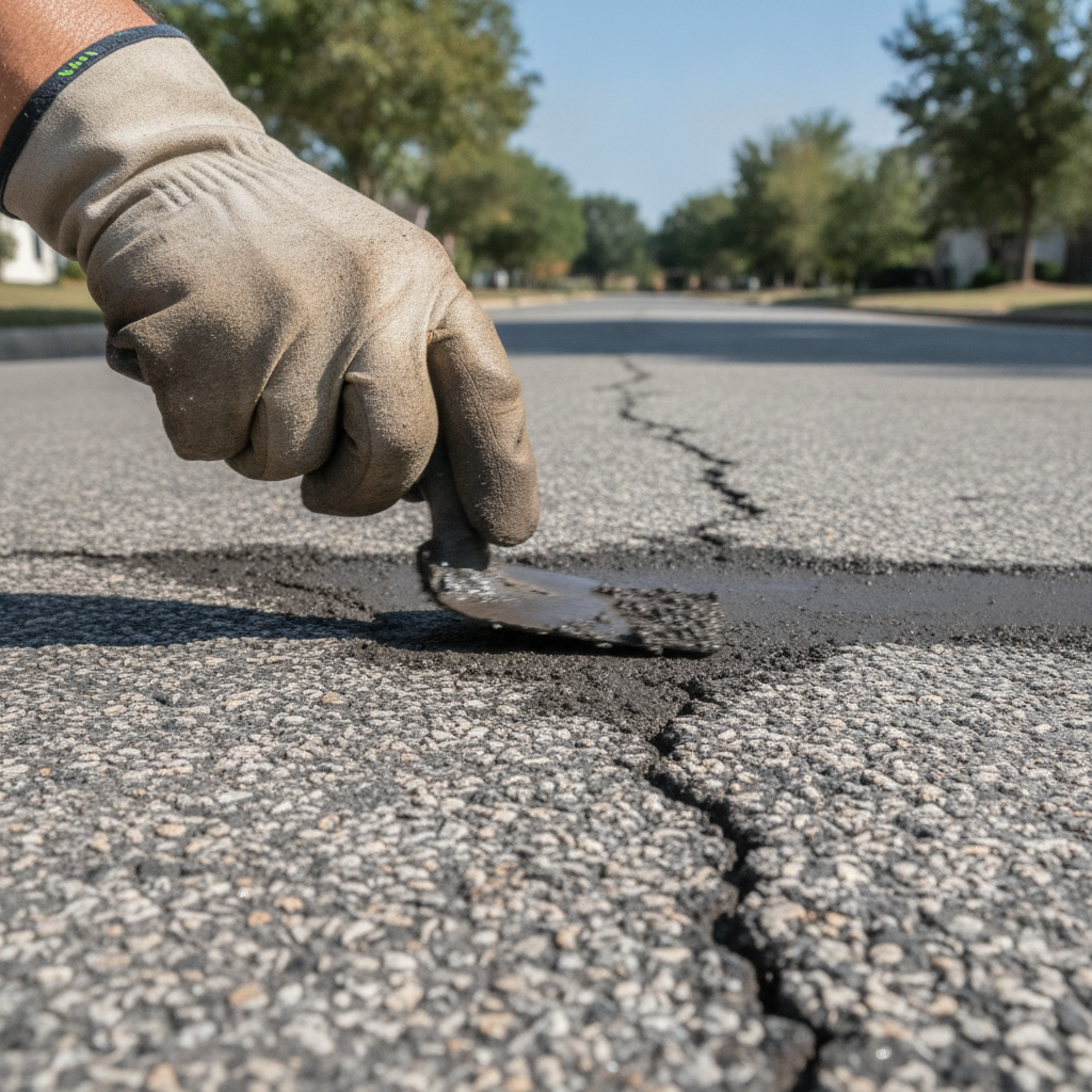 Pavement Repair no peoples faces just hand